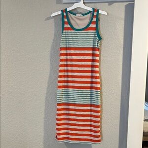 Striped Sleeveless Dress - Multicolor